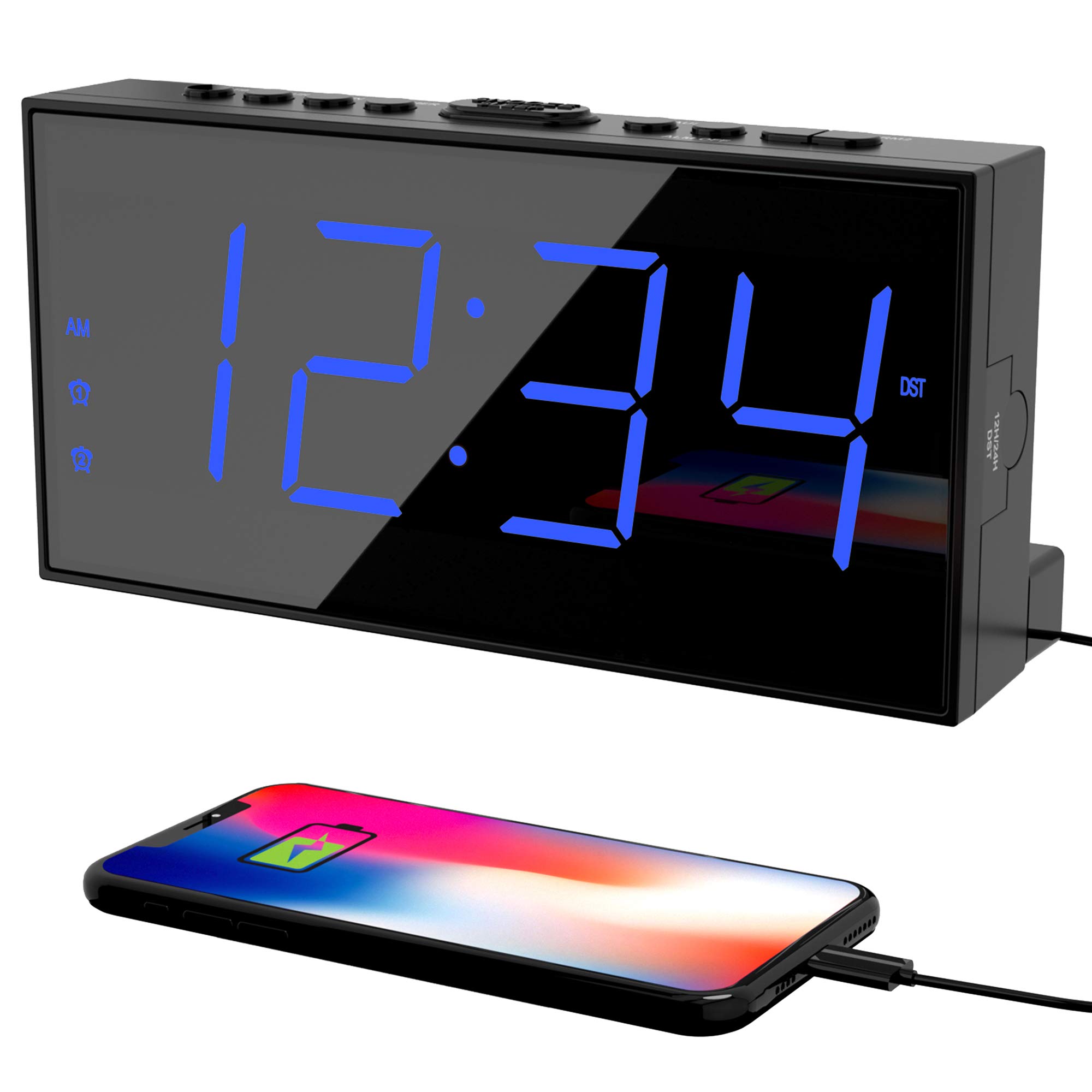 PPLEE Digital Dual Alarm Clock for Bedroom