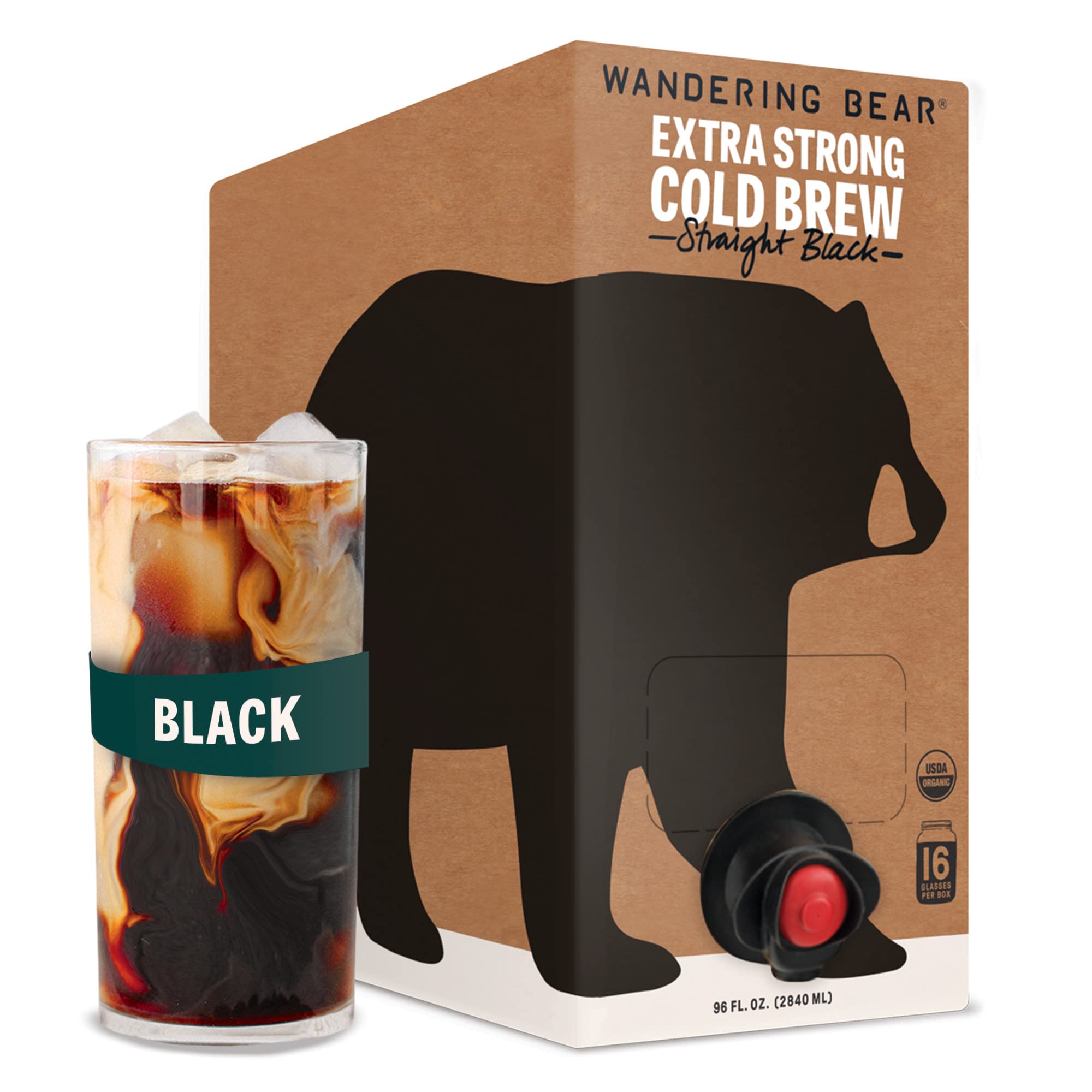 Wandering Bear Straight Black Organic Cold Brew Coffee On Tap