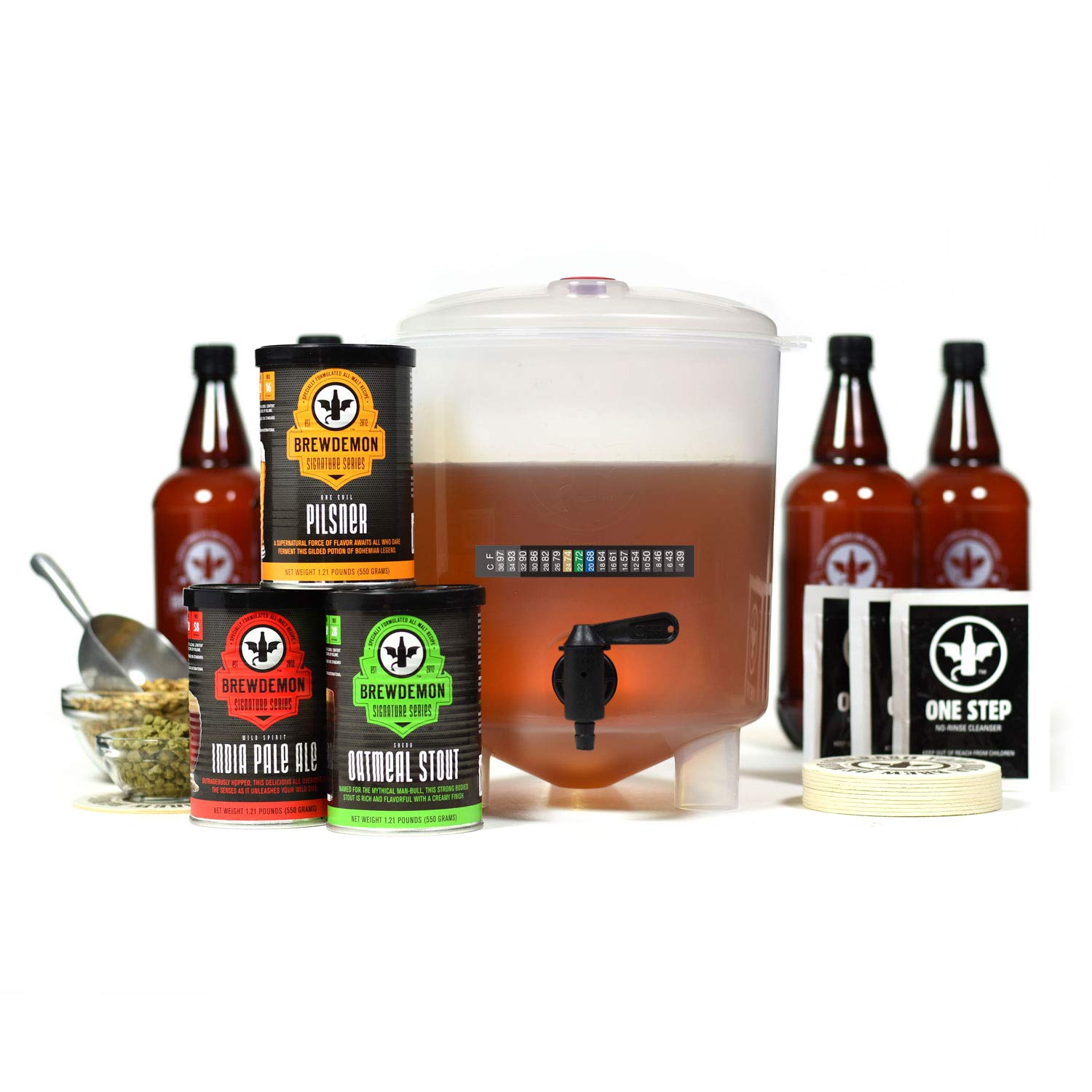 BrewDemon Craft Beer Kit with Bottles