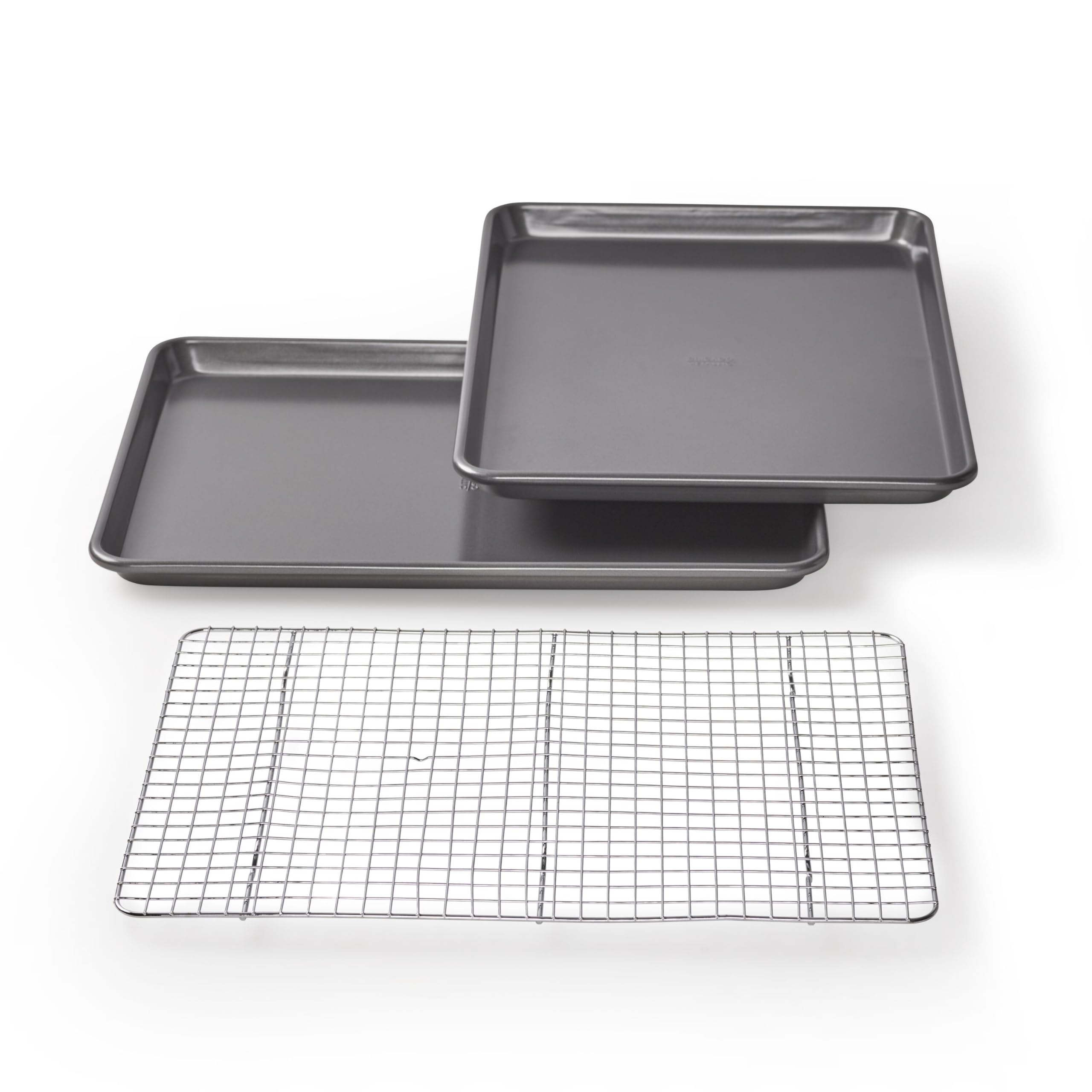 Chicago Metallic Professional Non-Stick Cookie/Jelly-Roll Pan Set with Cooling Rack