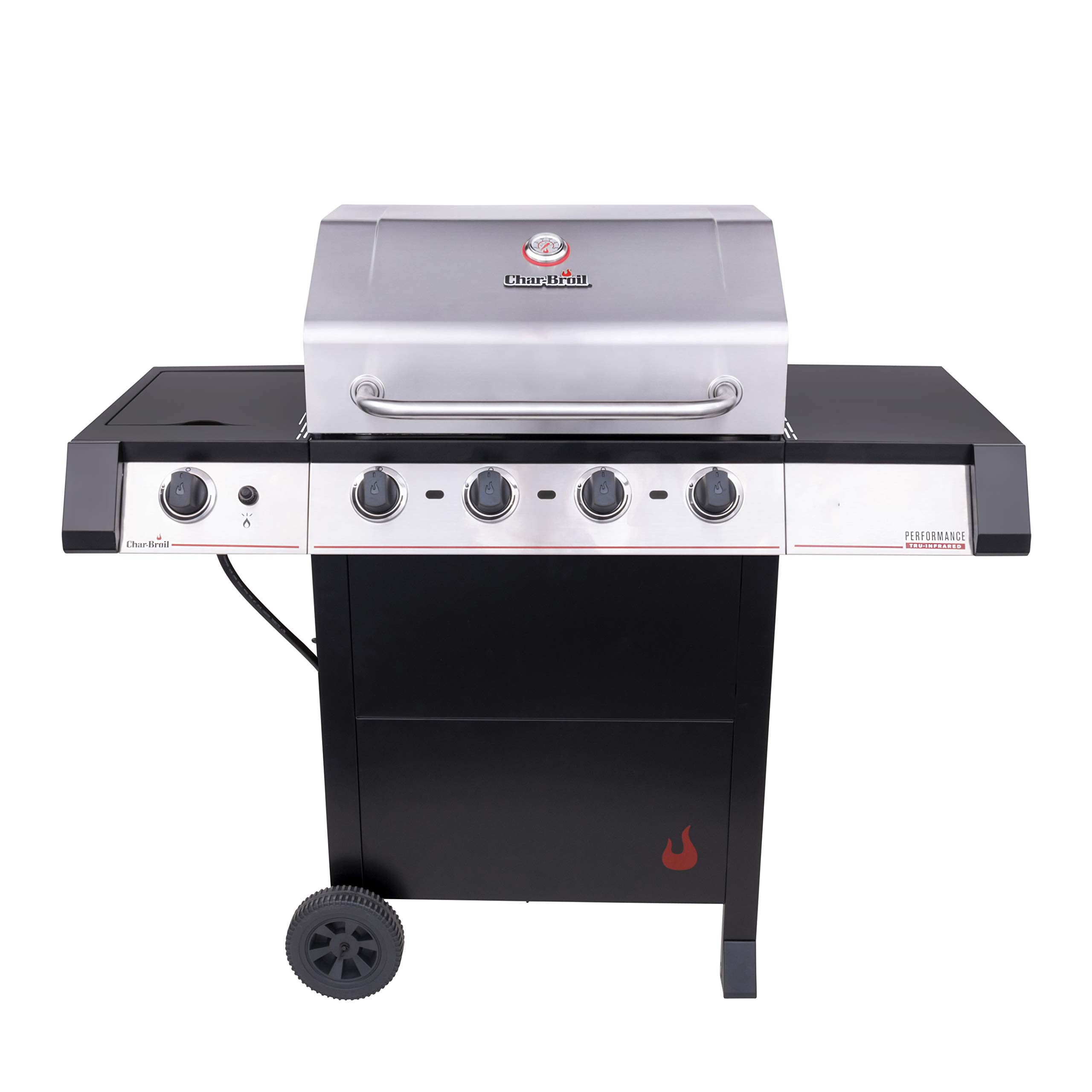 Char-Broil Performance Series Amplifire Infrared Technology 4-Burner with Side Burner Cart Propane Gas Stainless Steel Grill - 463331021