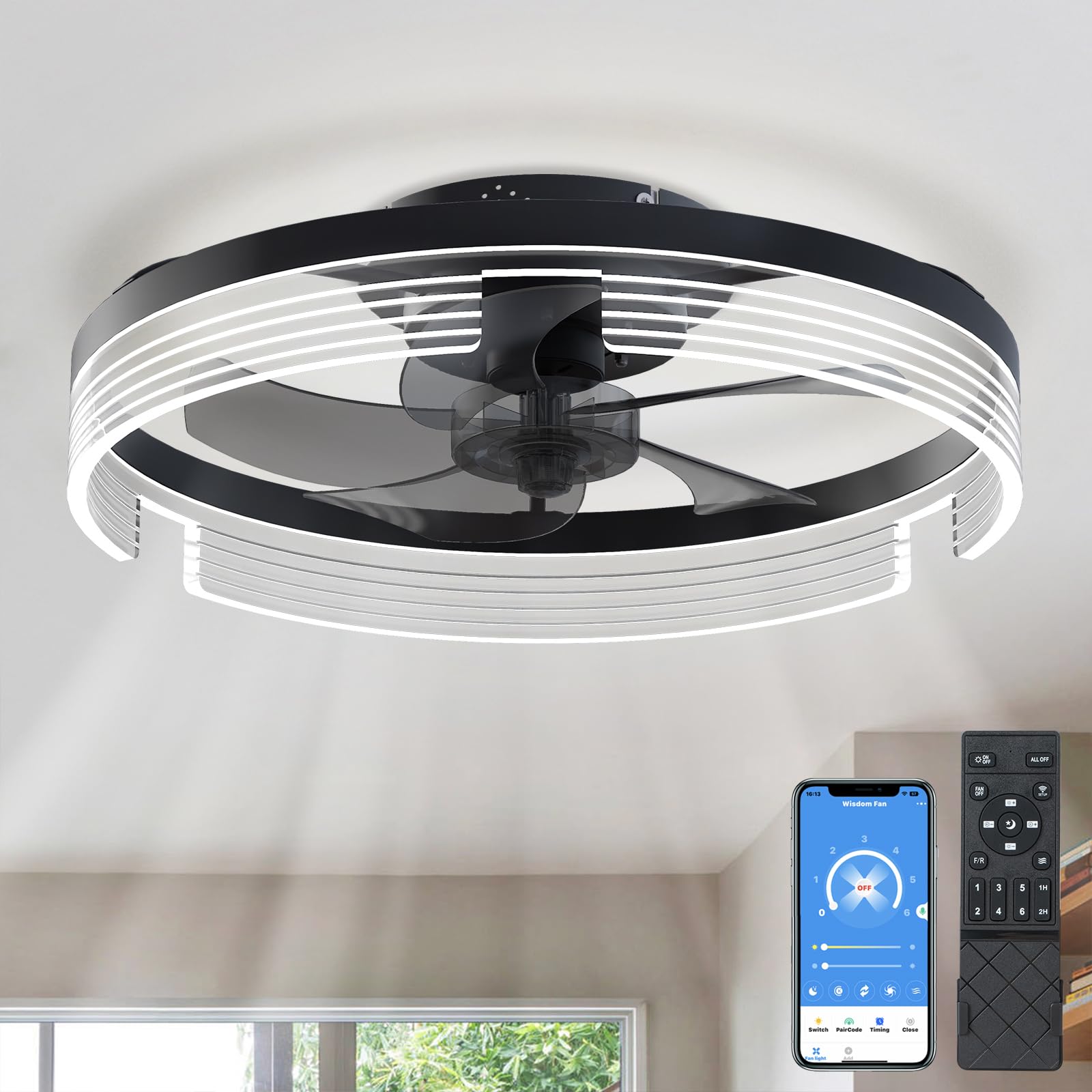 HSC Low Profile Ceiling Fan with Light