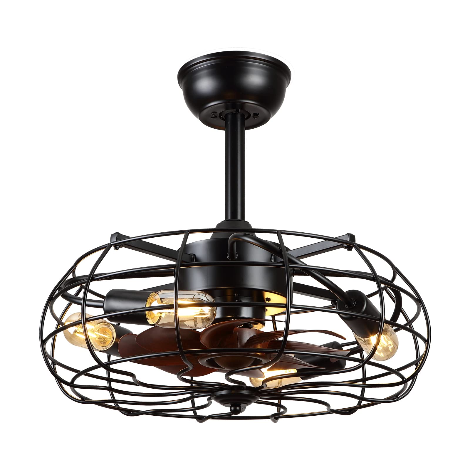 Asyko Caged Ceiling Fans with Lights