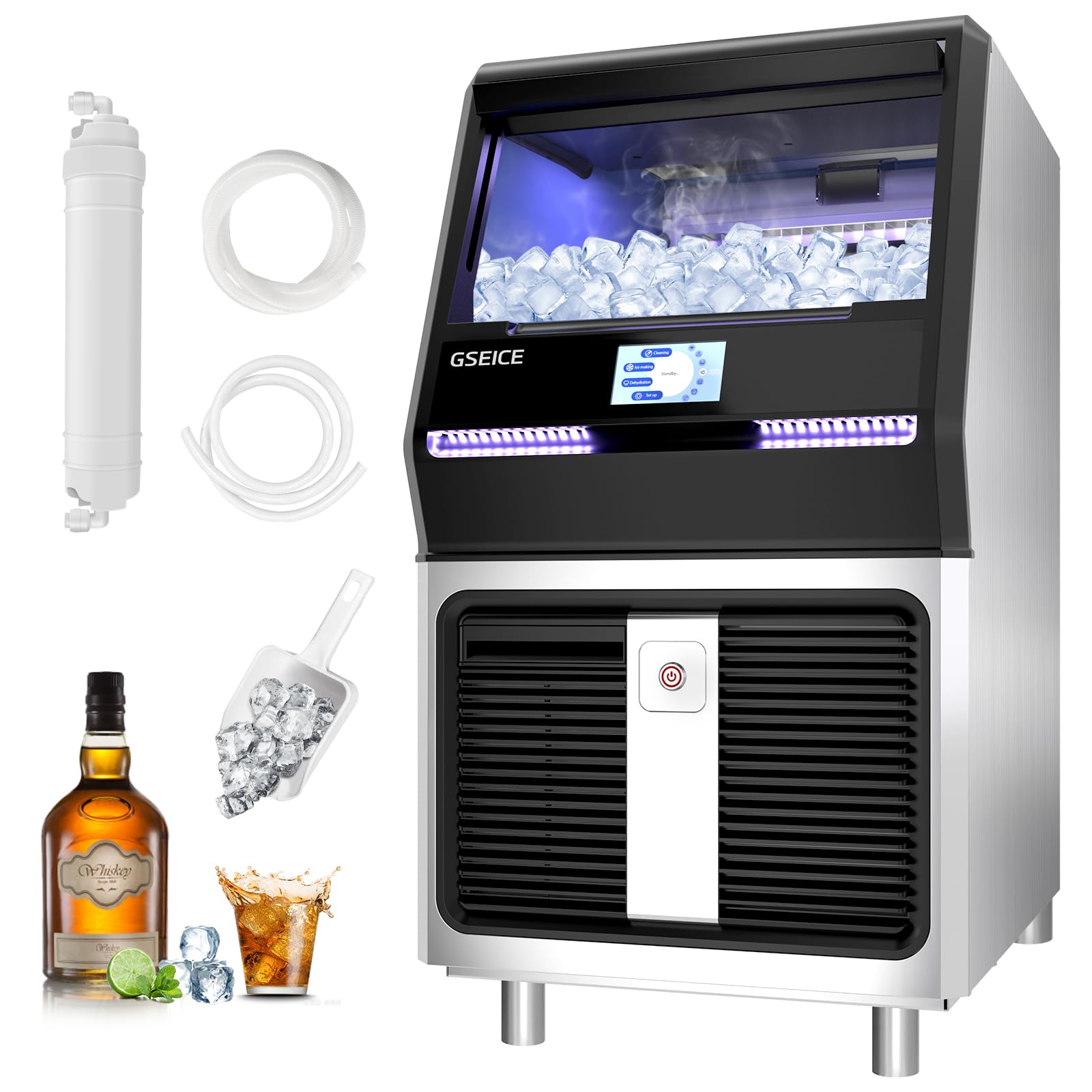 GSEICE Commercial Ice Maker Machine