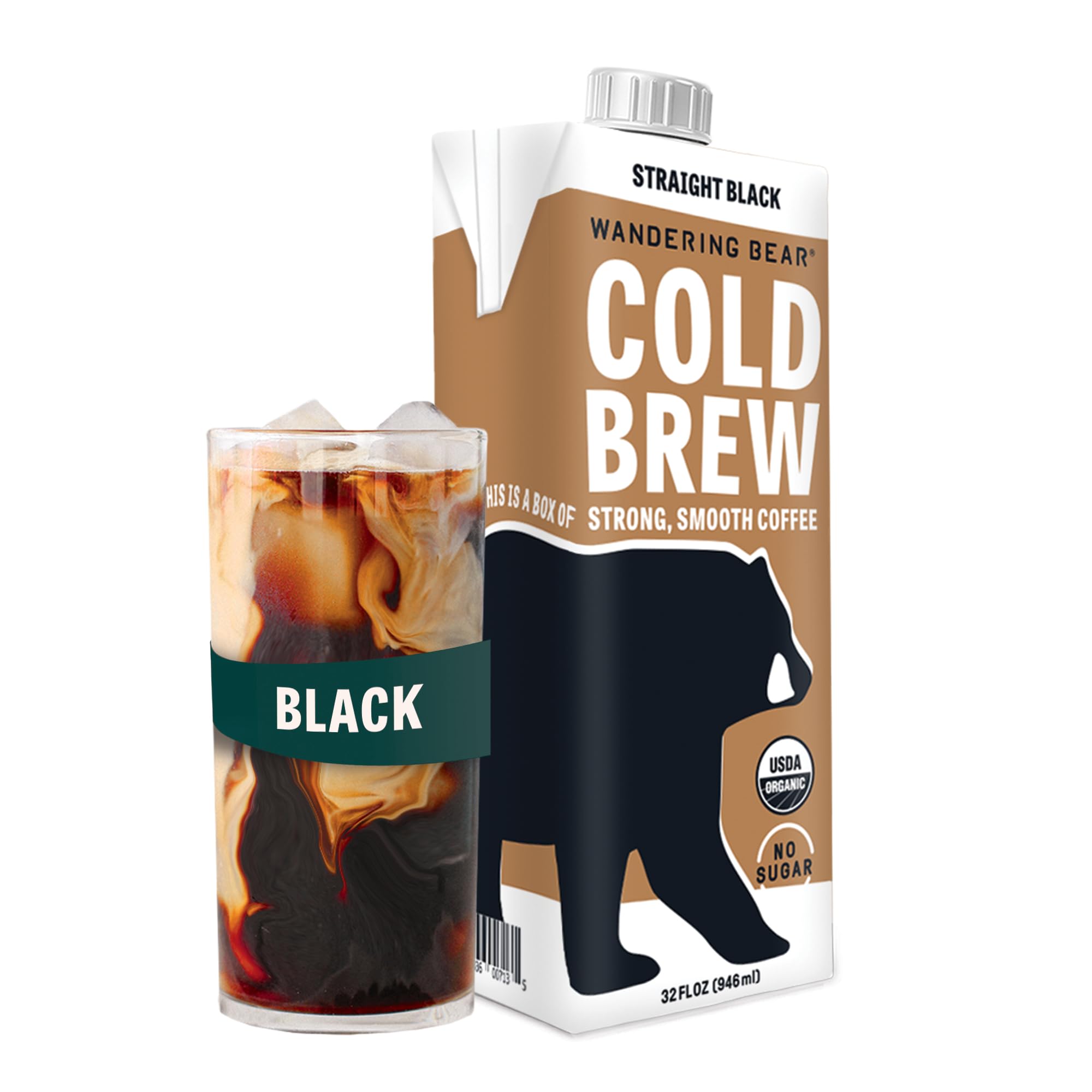 Wandering Bear Straight Black Organic Cold Brew Coffee