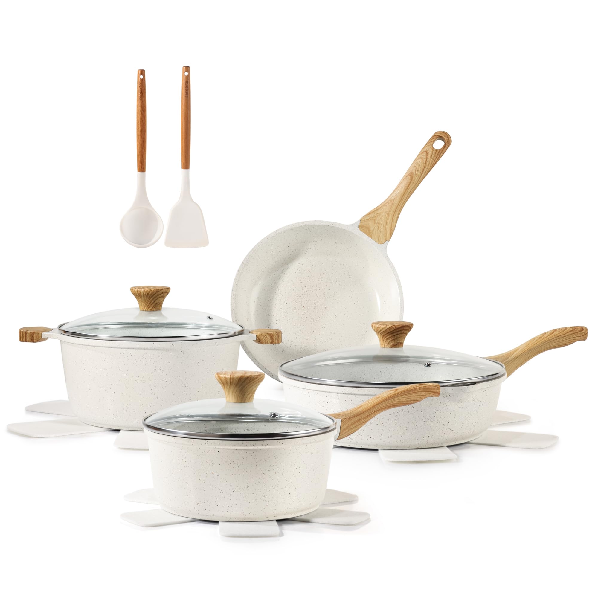 SENSARTE Nonstick Ceramic Cookware Set