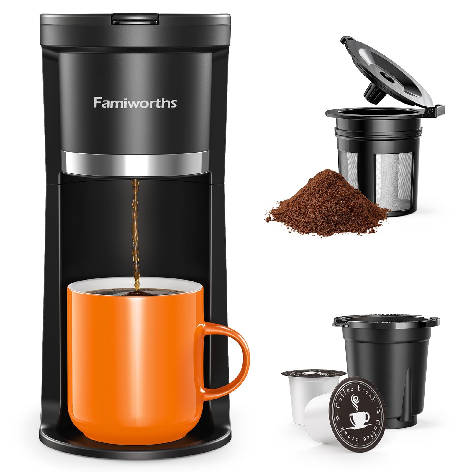 Famiworths Mini Coffee Maker Single Serve