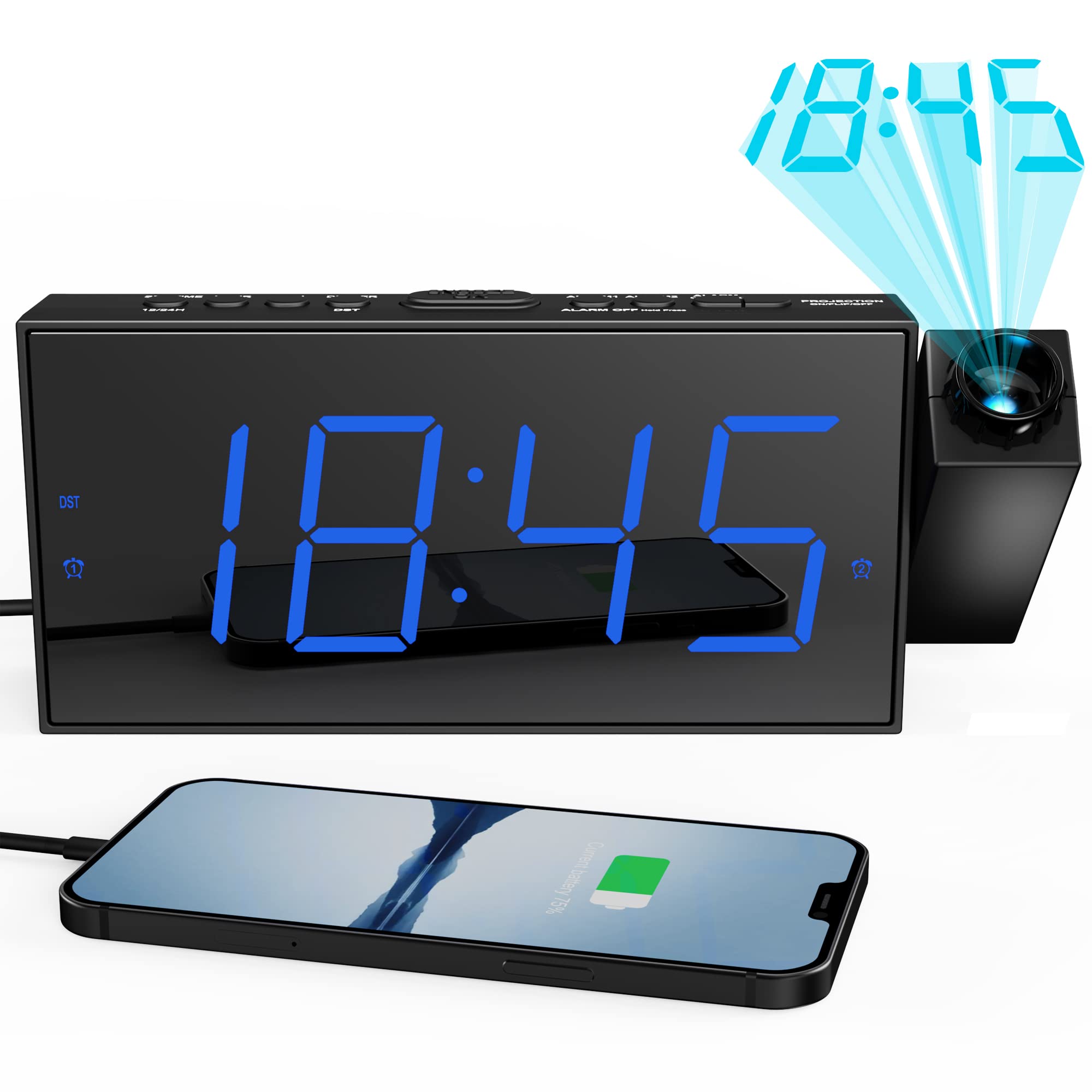 Mesqool Digital Projection Alarm Clocks