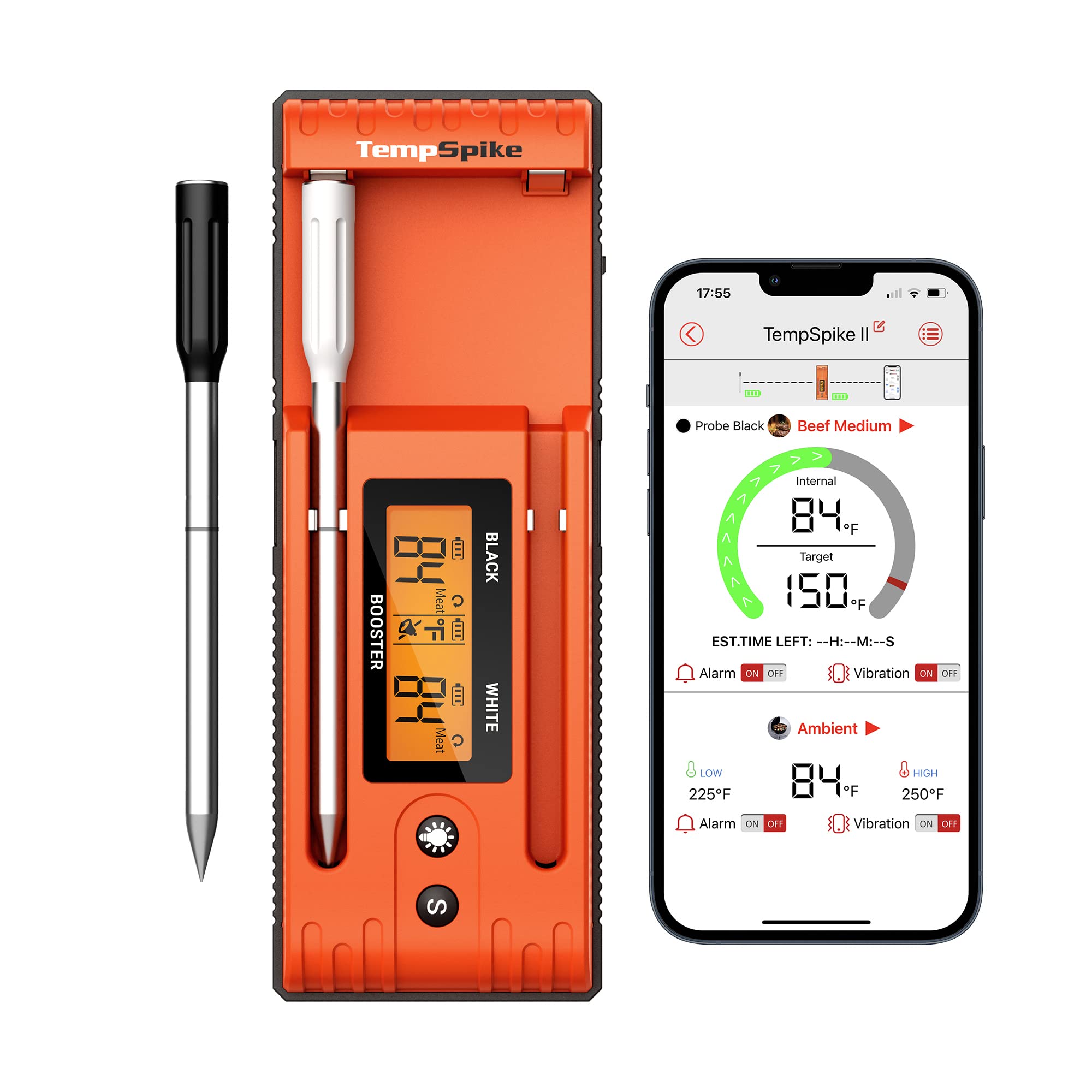 ThermoPro Twin TempSpike 500FT Truly Wireless Meat Thermometer with 2 Meat Probes