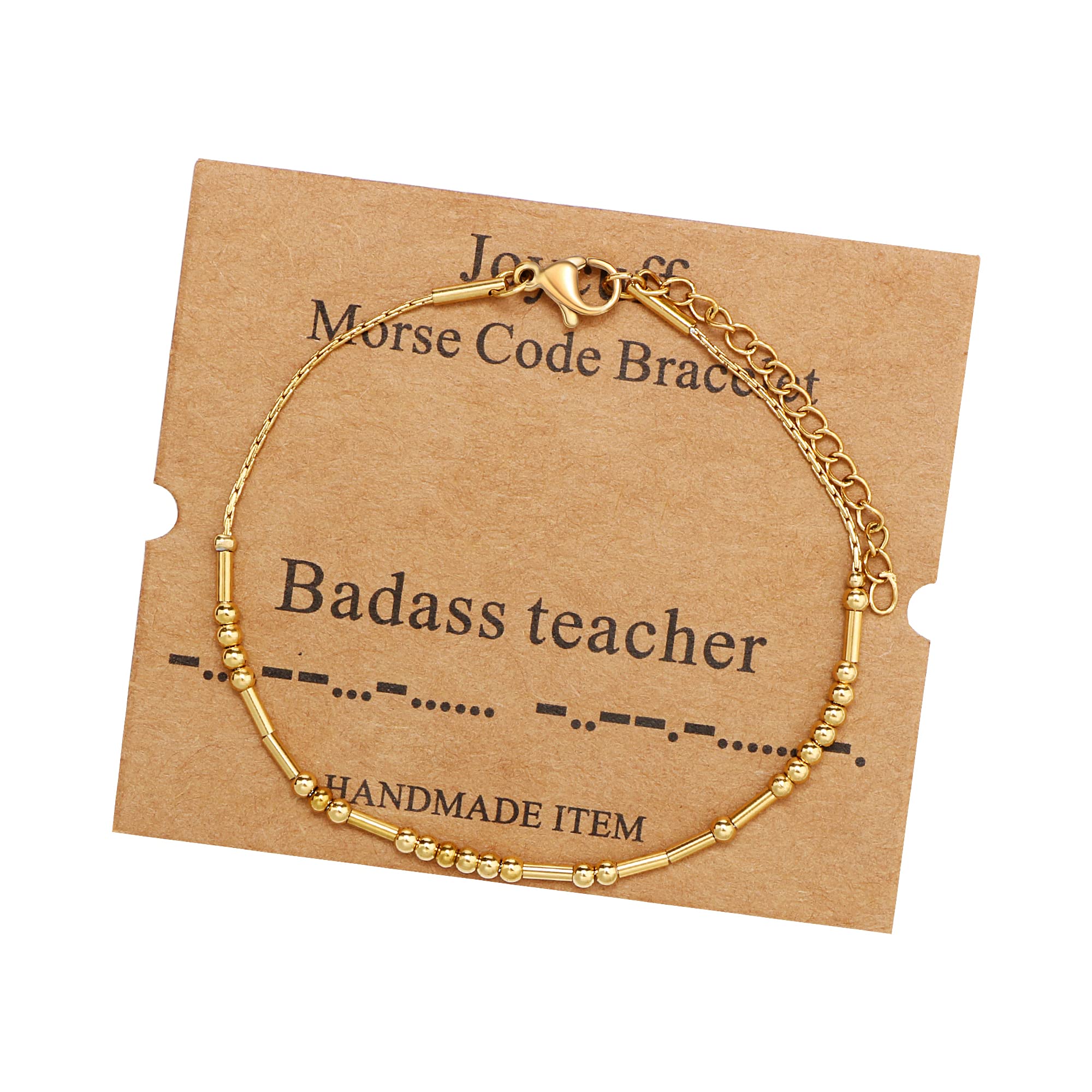 JoycuFF Inspirational Morse Code Bracelets for Women