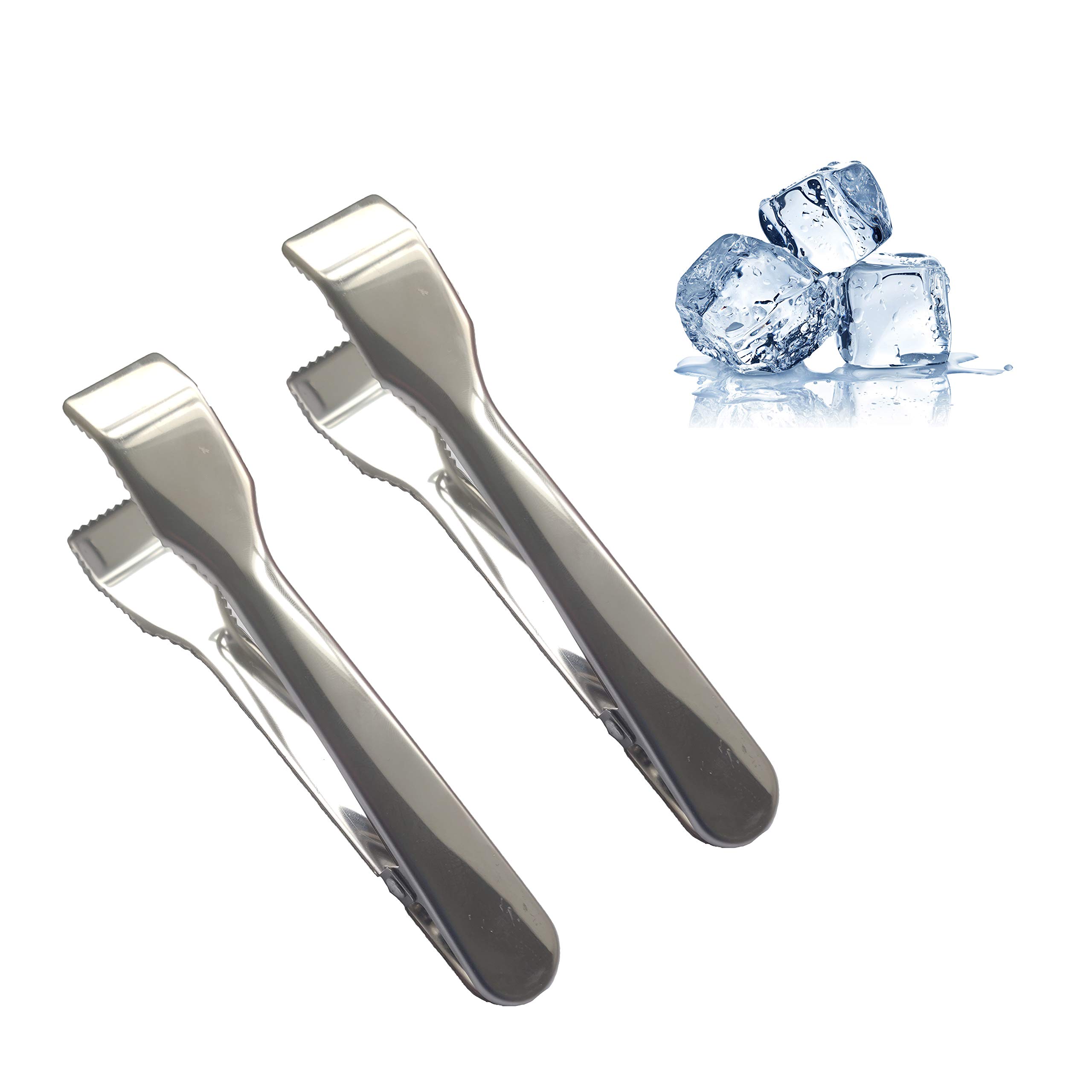 TOONEV Stainless Steel Ice Tongs with Sawteeth