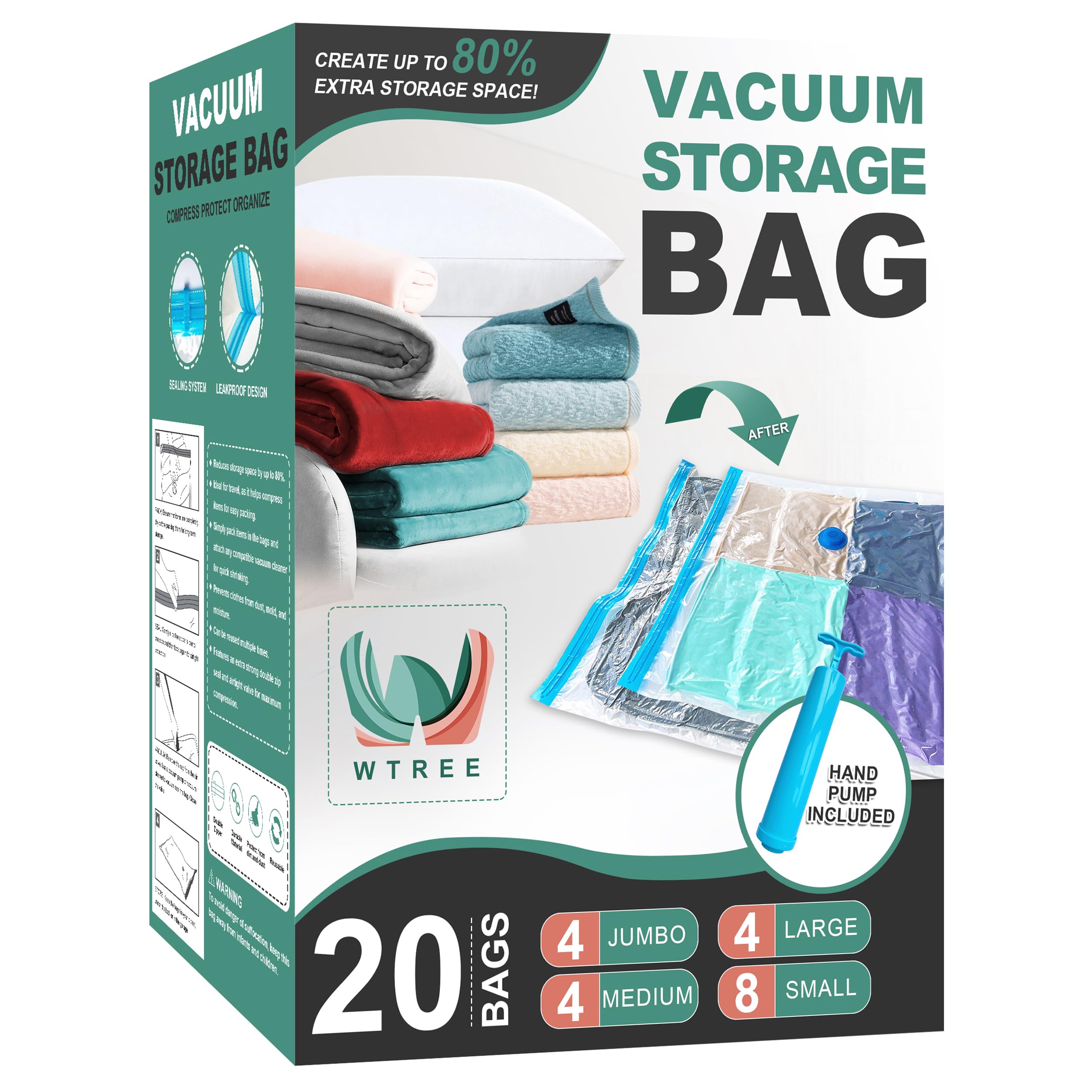 WTREE Vacuum Storage Bags