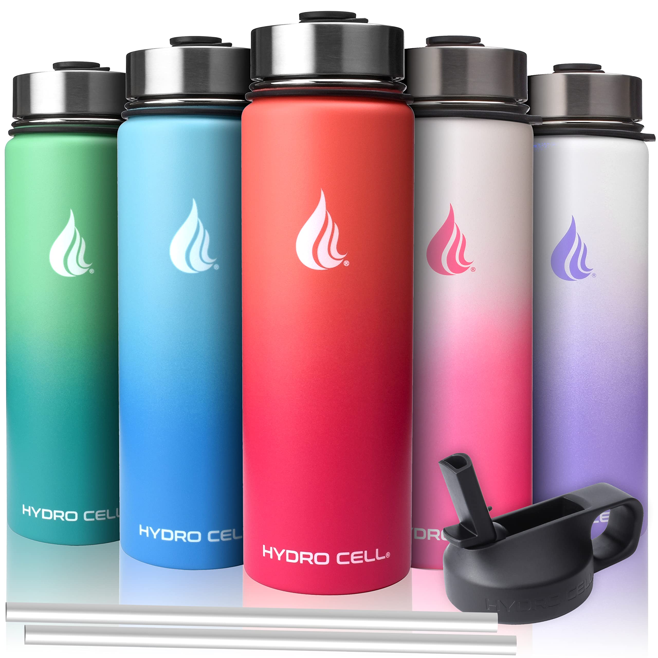 HYDRO CELL Stainless Steel Insulated Water Bottle with Straw