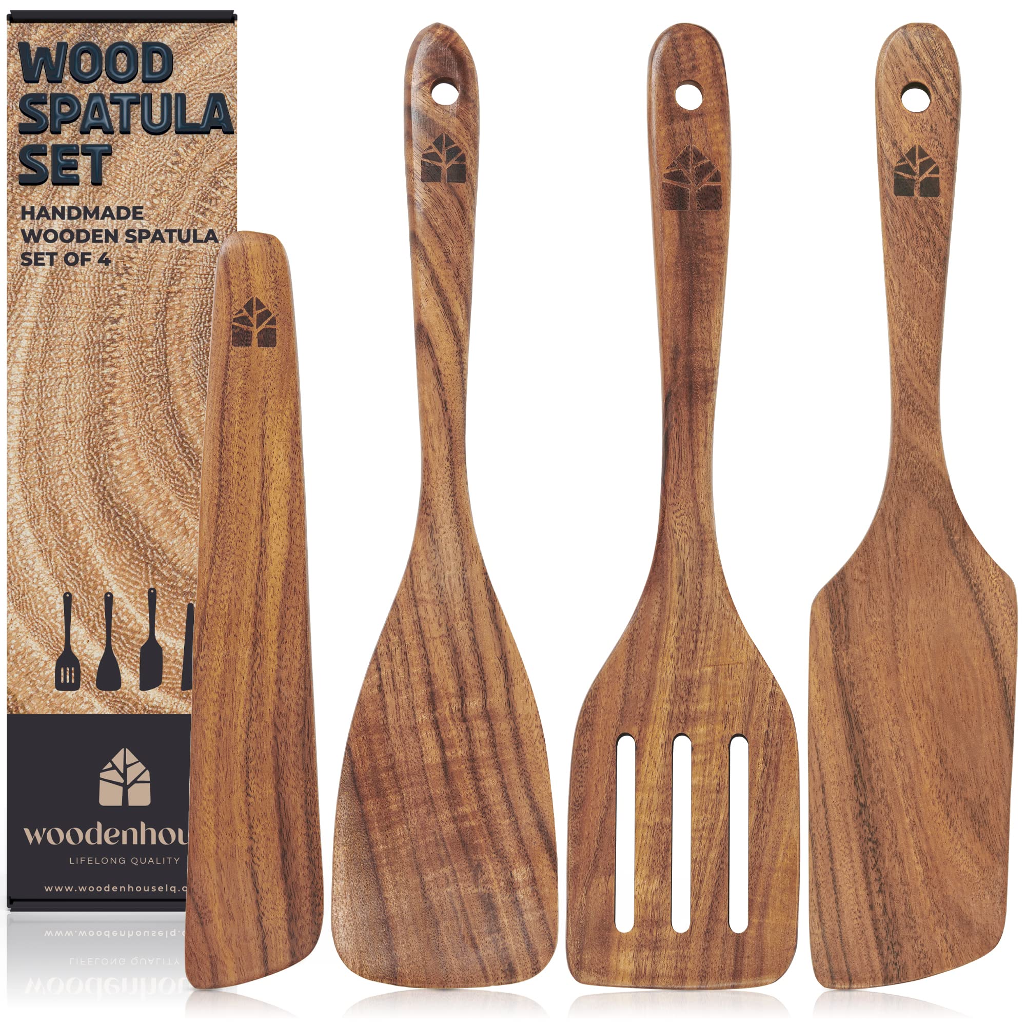 WOODENHOUSE LIFELONG QUALITY Wooden Spatula Set