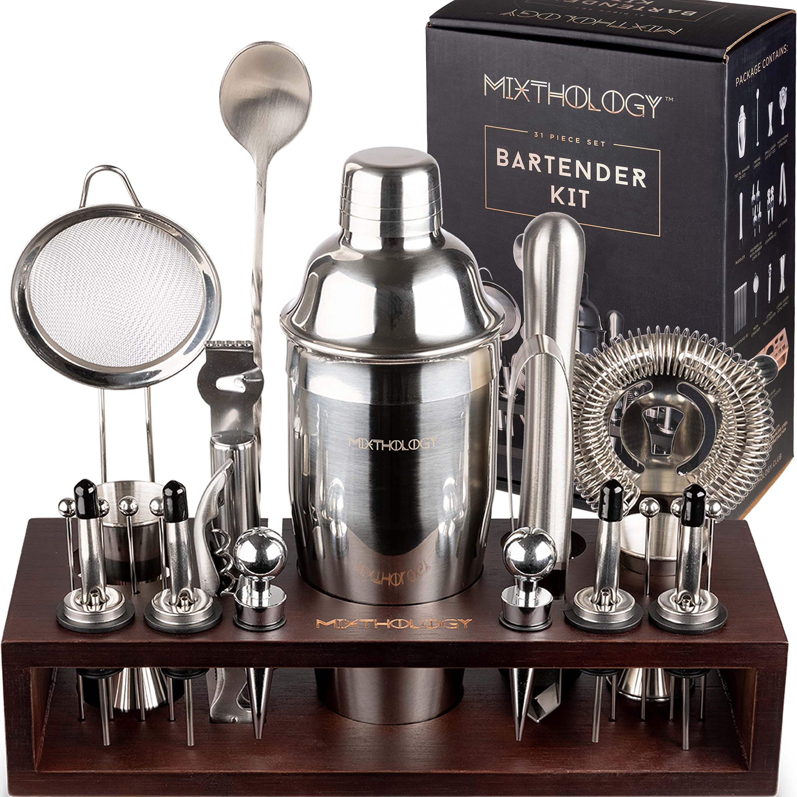 Mixthology Bartender kit | 31 Piece Professional Bartender Set