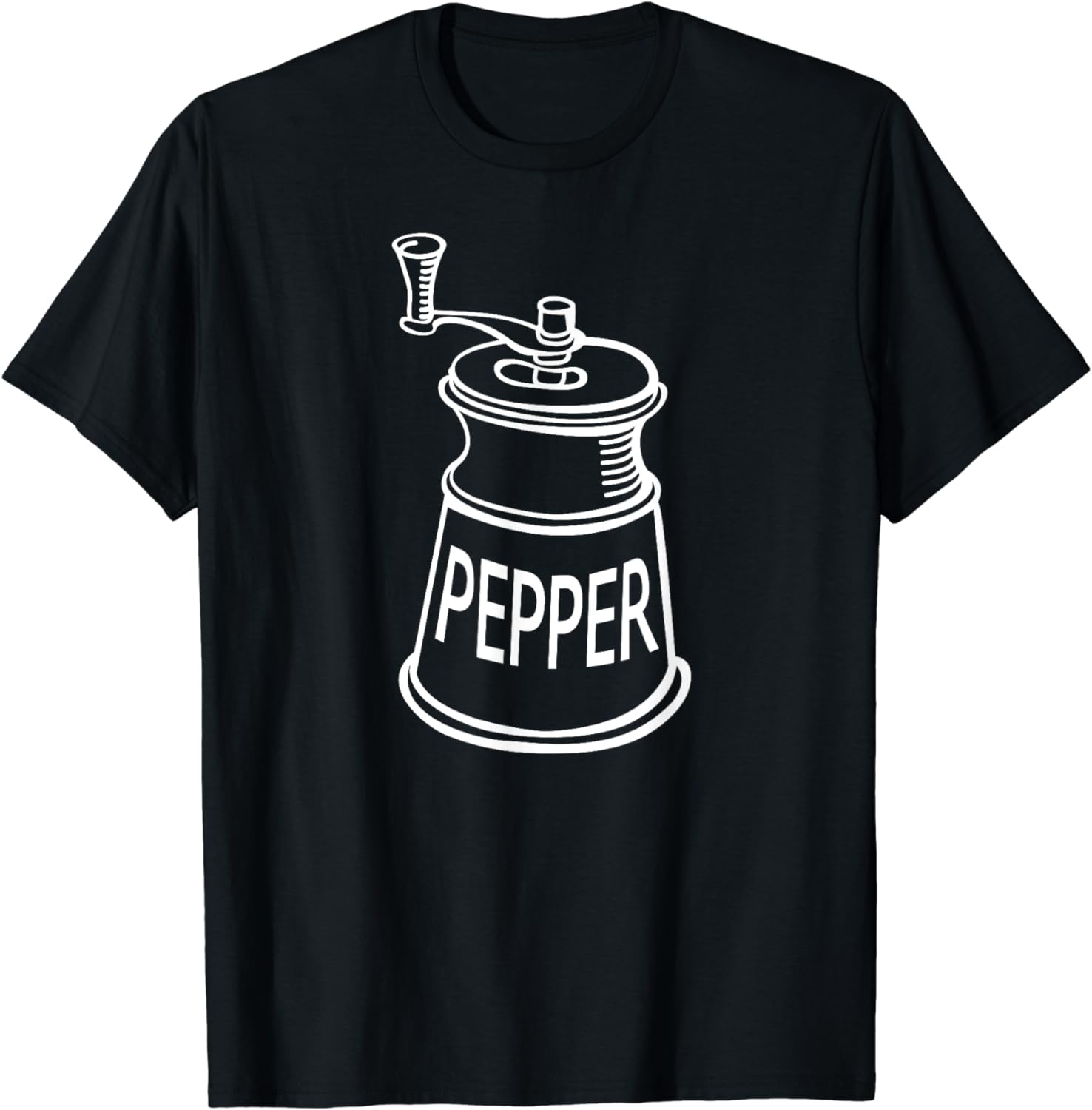 Pepper Mill Grinder Costume Salt Or Pepper Simple Halloween T-Shirt