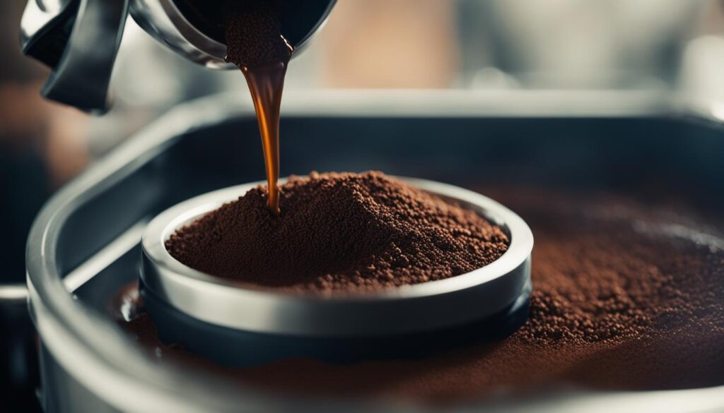 coffee grounds in a Keurig