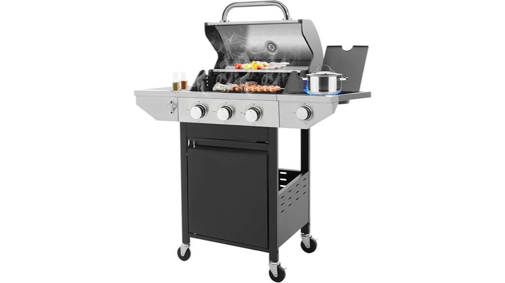 detailed review of unovivy 3 burner propane gas bbq grill