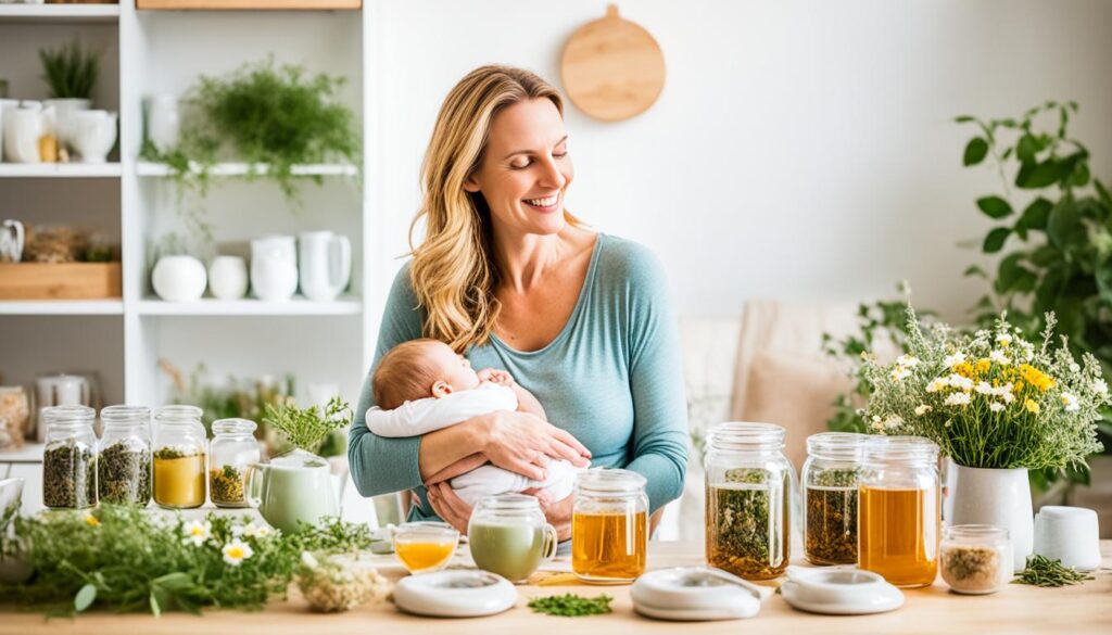 Herbal teas for breastfeeding