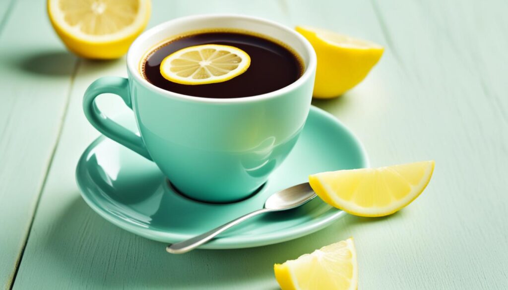 coffee with lemon