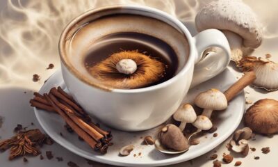 mushroom coffee and ingredients
