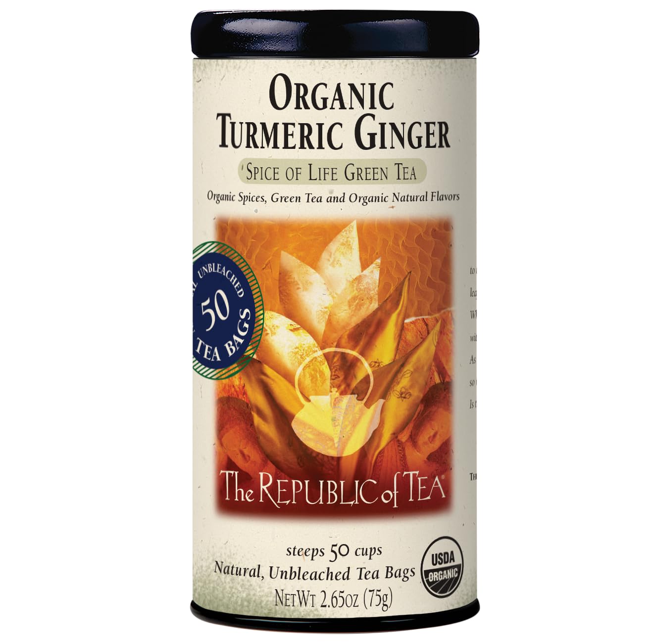 The Republic of Tea — Organic Turmeric Ginger Green Tea Tin