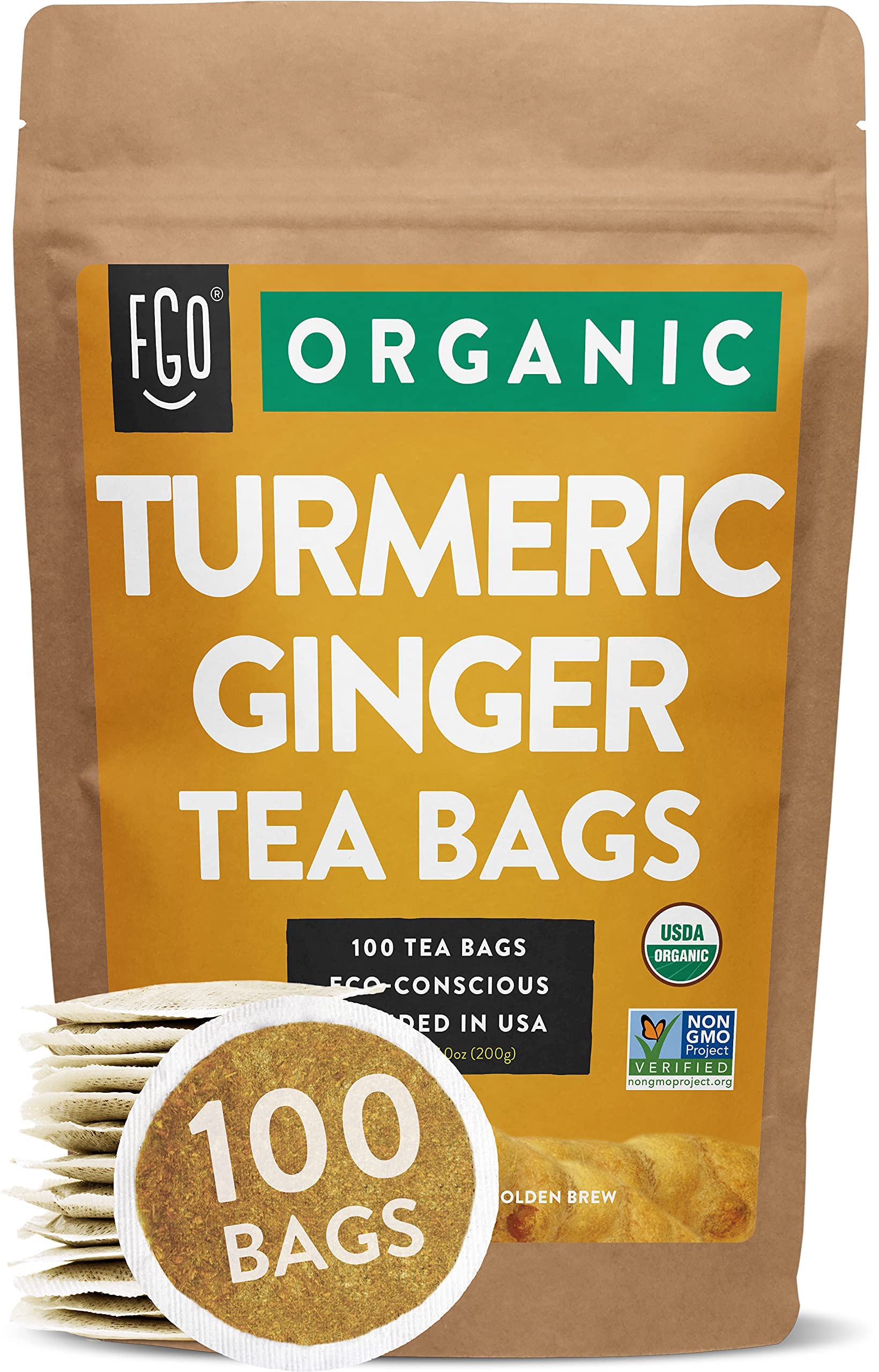 FGO Organic Turmeric Ginger Tea