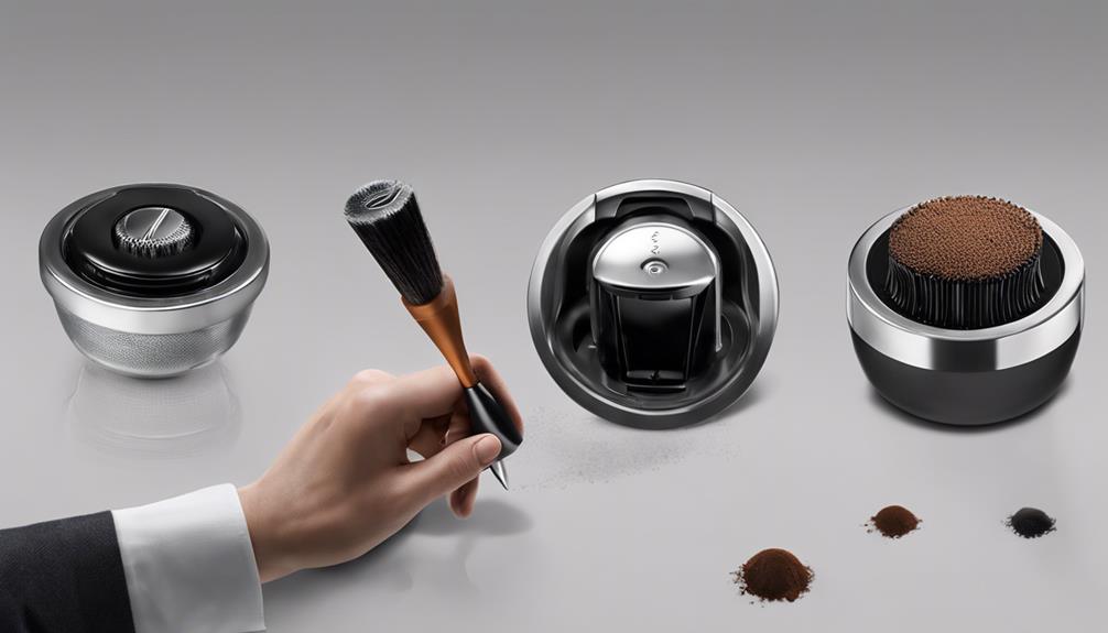 clean capsule with brush