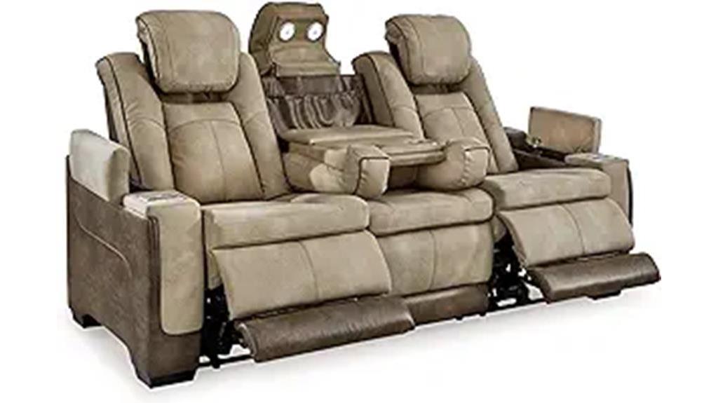 comfortable and durable reclining sofa