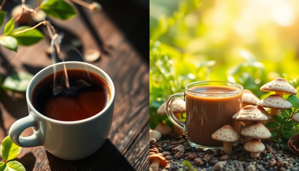 mushroom coffee versus traditional coffee