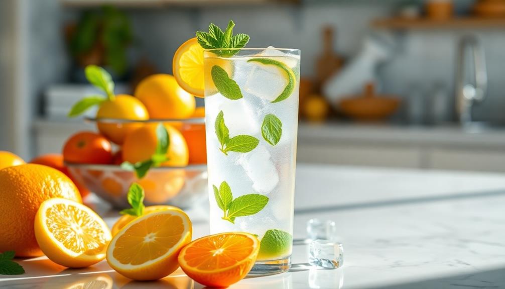 refreshing citrus infusion drink