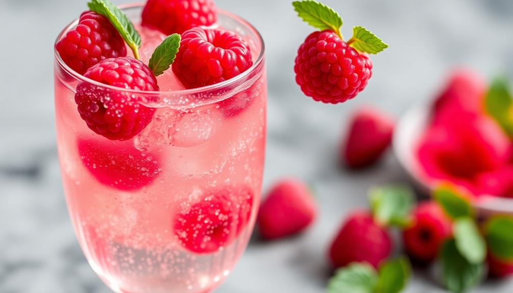 garnish with fresh raspberries