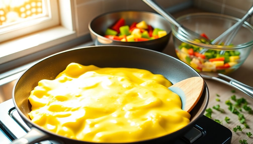 add and scramble eggs