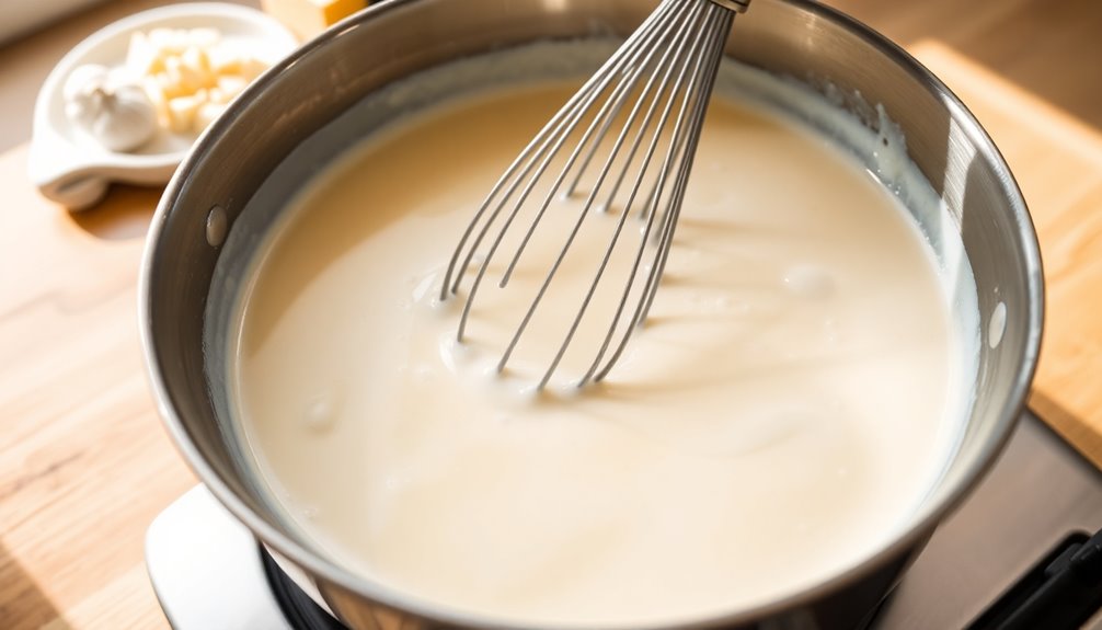 add cream and mix