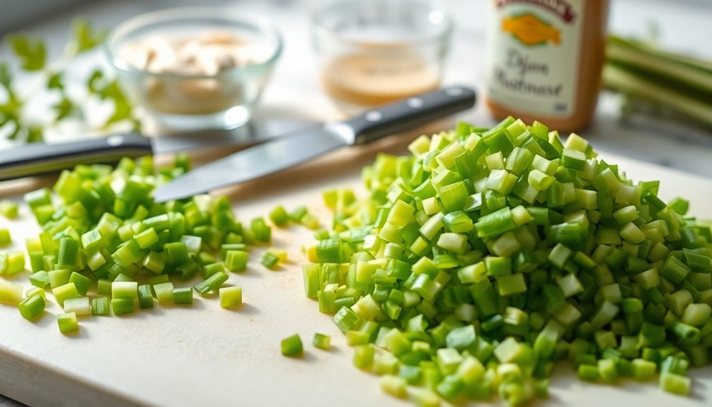 add diced celery now