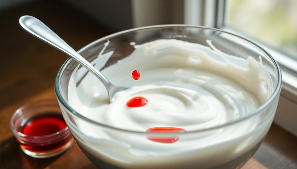 add food coloring carefully