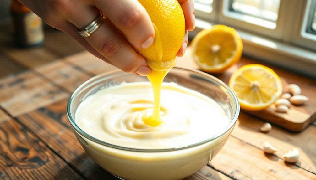 add lemon juice slowly
