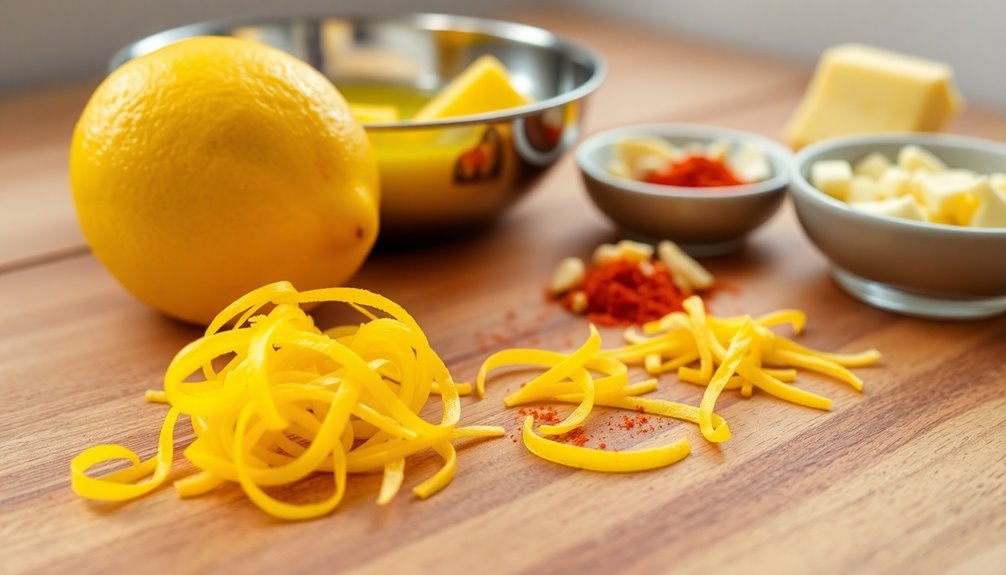 add lemon juice zest