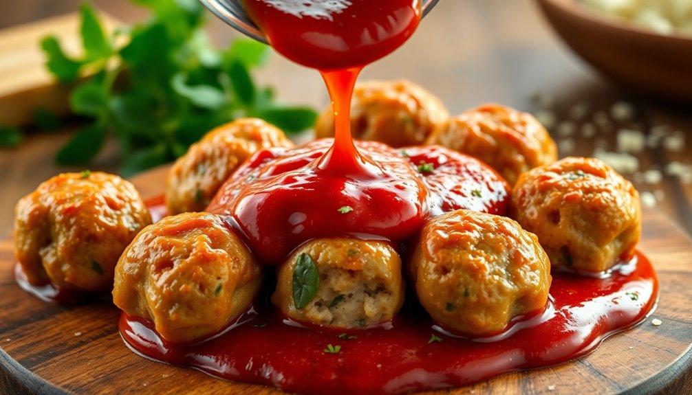 add marinara sauce topping