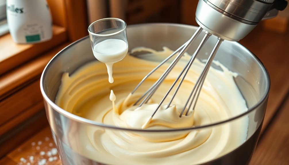 add milk gradually