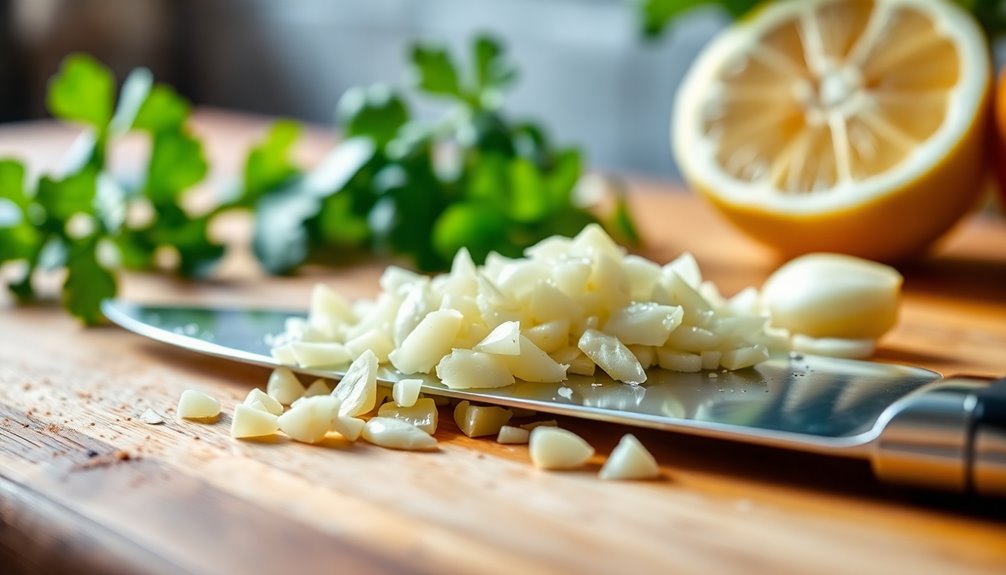 add minced garlic now