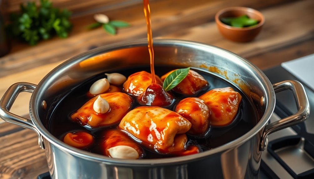 add soy sauce mixture