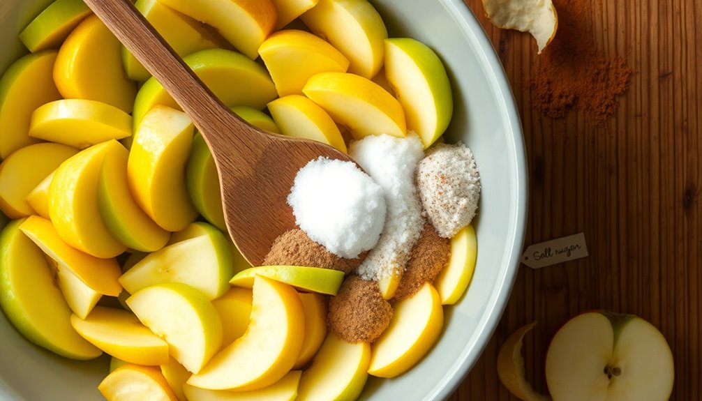 add sugar and spices