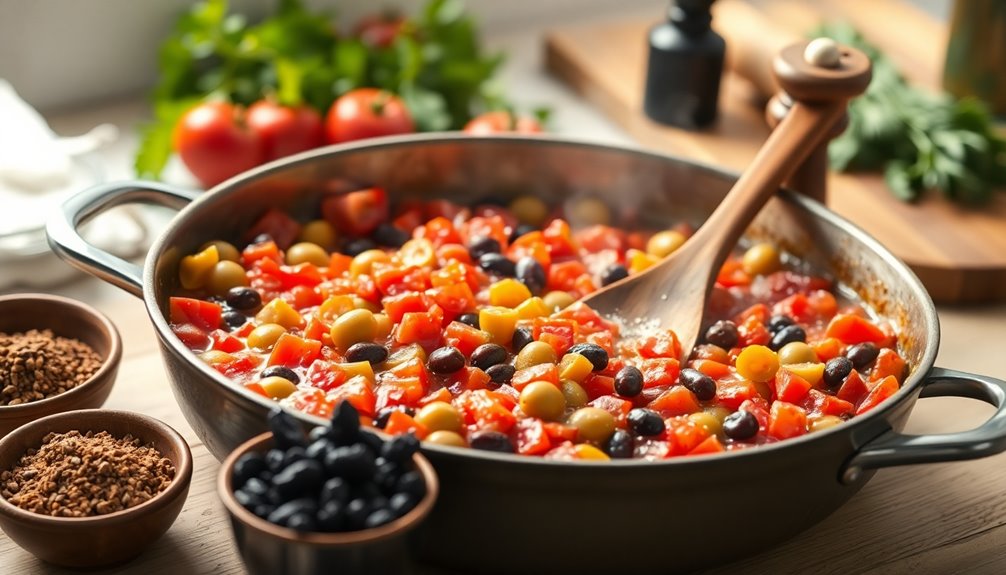 add tomatoes and spices