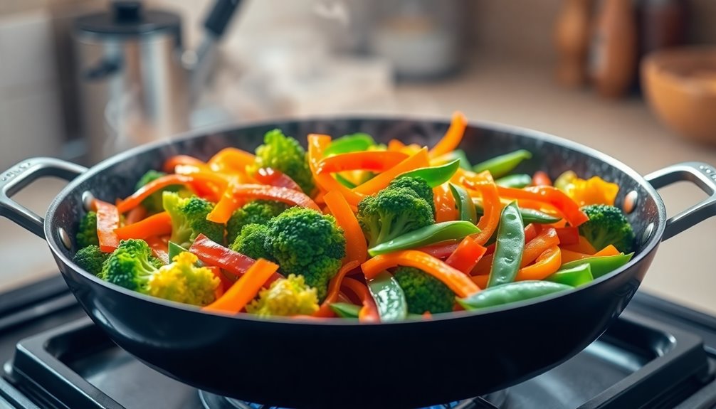 add vegetables to skillet