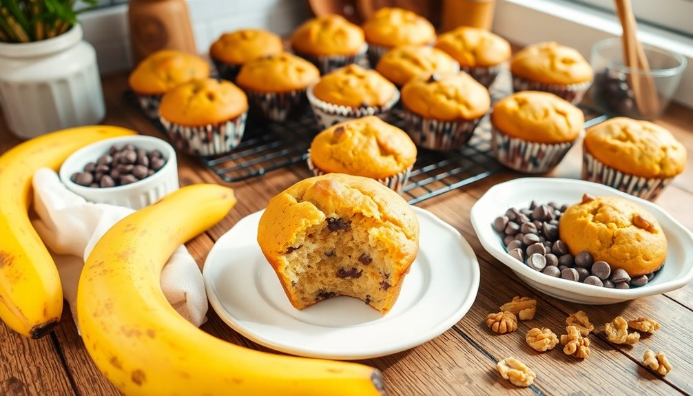 banana muffin baking instructions