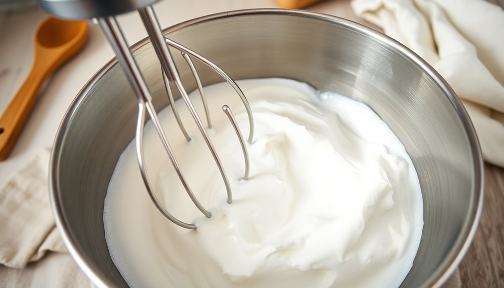 beat egg whites stiffly