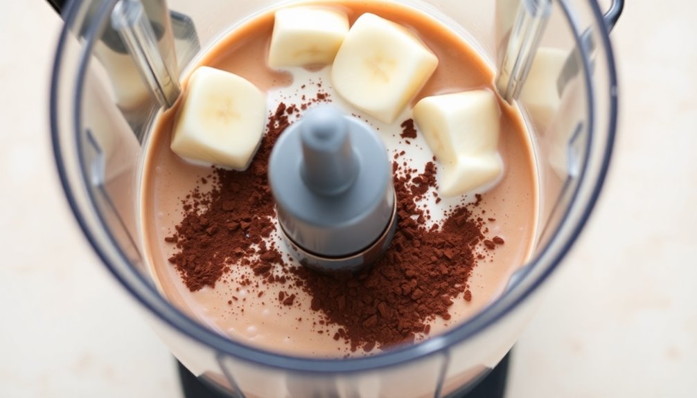 blend ice and sweetener