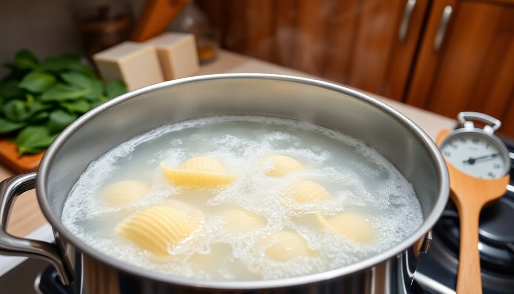 boil manicotti shells briefly