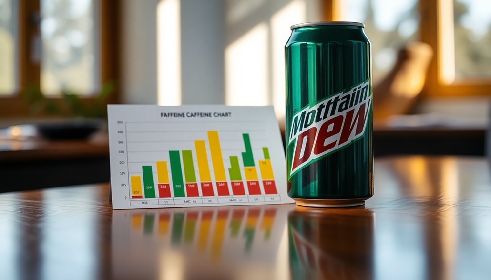 caffeine content in mountain dew